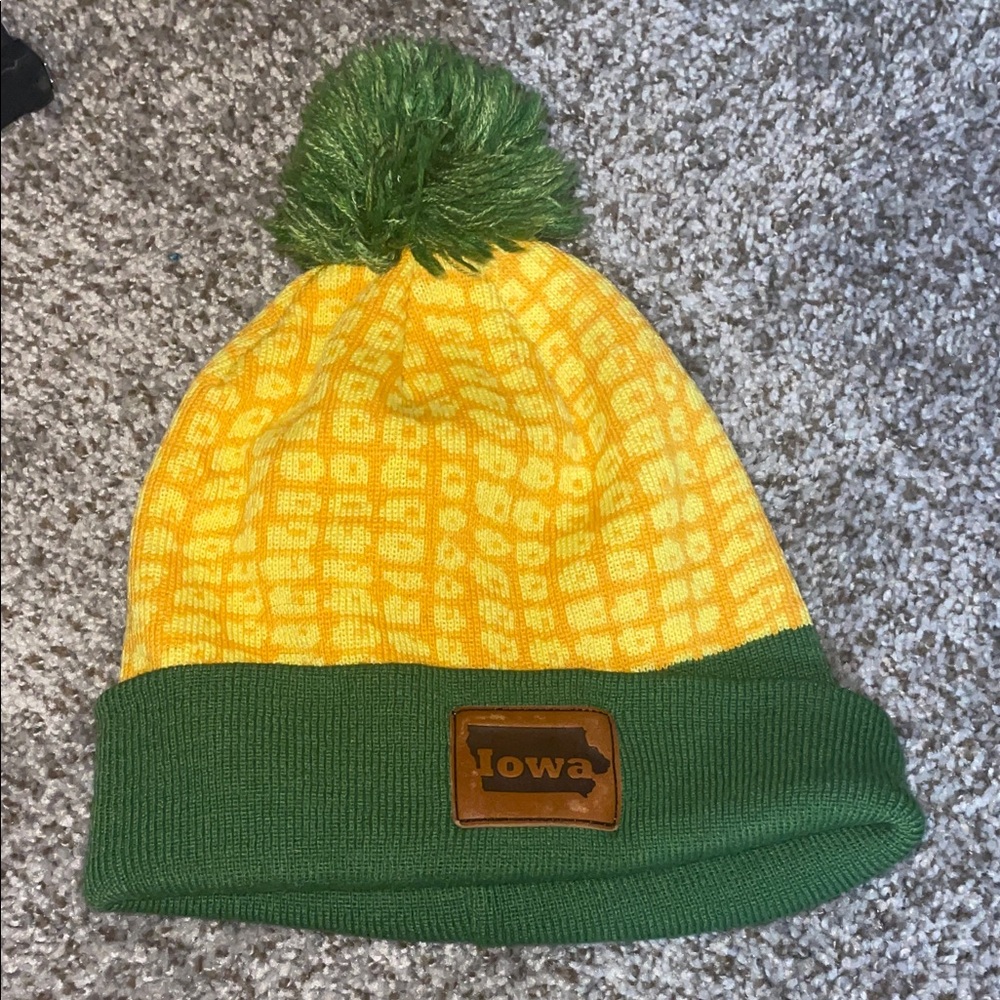Iowa Corn 🌽 Green and Yellow Beanie